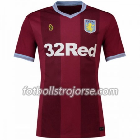 Aston Villa Matchtröjor Hemma Fotbollströja 2018-2019 Aston Villa Matchtröjor Hemma Fotbollströja 2018-2019